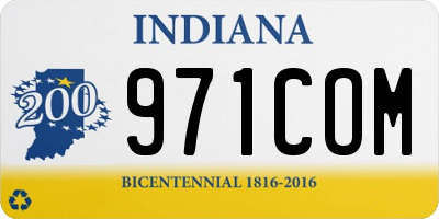 IN license plate 971COM