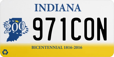 IN license plate 971CON