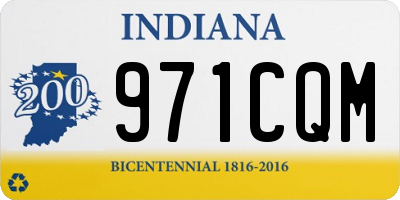 IN license plate 971CQM