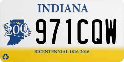 IN license plate 971CQW