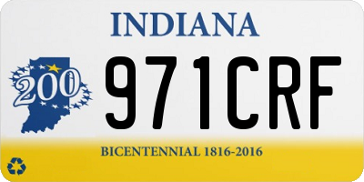 IN license plate 971CRF