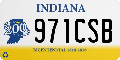 IN license plate 971CSB