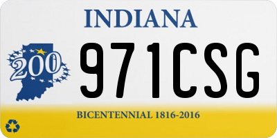 IN license plate 971CSG