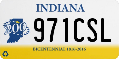 IN license plate 971CSL