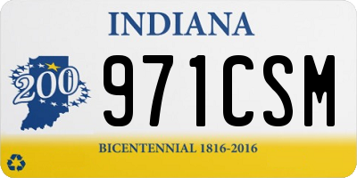 IN license plate 971CSM