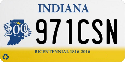 IN license plate 971CSN