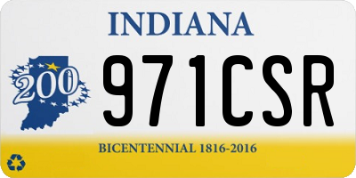 IN license plate 971CSR