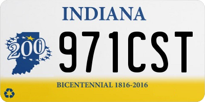 IN license plate 971CST
