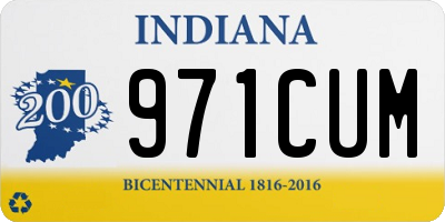 IN license plate 971CUM