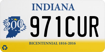 IN license plate 971CUR