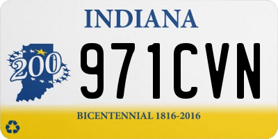 IN license plate 971CVN
