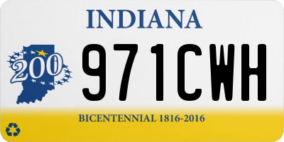 IN license plate 971CWH