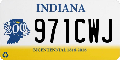 IN license plate 971CWJ