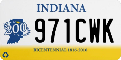 IN license plate 971CWK
