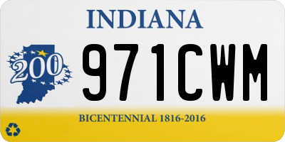 IN license plate 971CWM