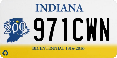 IN license plate 971CWN