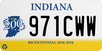 IN license plate 971CWW