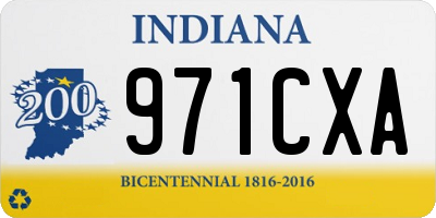 IN license plate 971CXA