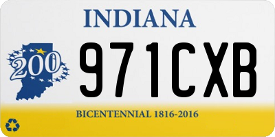 IN license plate 971CXB