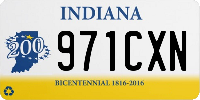 IN license plate 971CXN