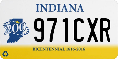 IN license plate 971CXR