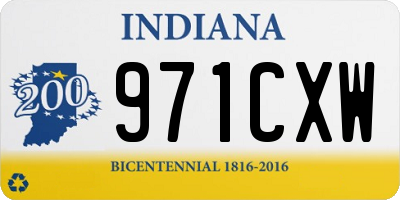 IN license plate 971CXW