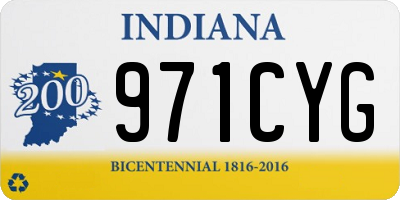 IN license plate 971CYG