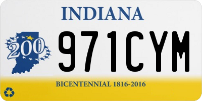 IN license plate 971CYM