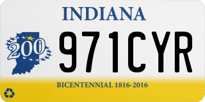 IN license plate 971CYR