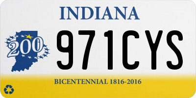 IN license plate 971CYS