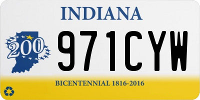 IN license plate 971CYW