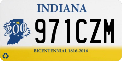 IN license plate 971CZM