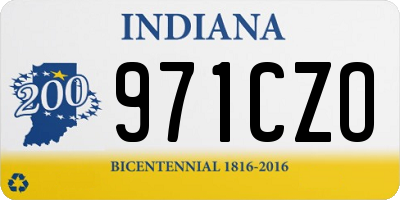 IN license plate 971CZO