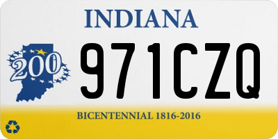 IN license plate 971CZQ