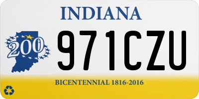 IN license plate 971CZU