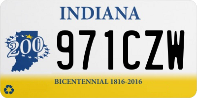 IN license plate 971CZW