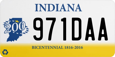 IN license plate 971DAA