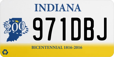 IN license plate 971DBJ