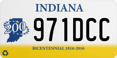 IN license plate 971DCC