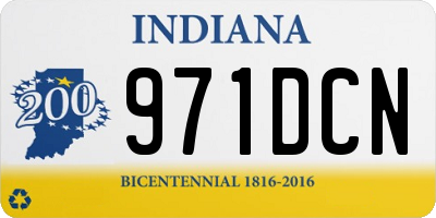 IN license plate 971DCN