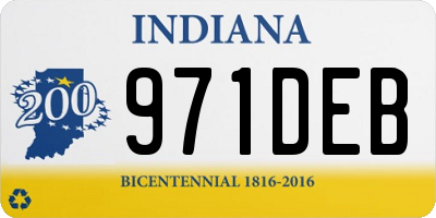 IN license plate 971DEB