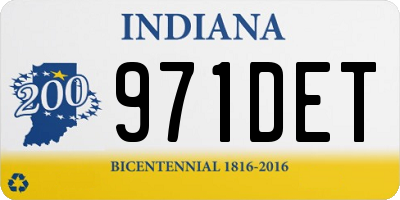 IN license plate 971DET
