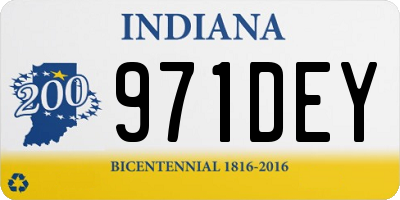 IN license plate 971DEY
