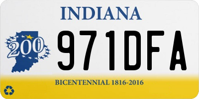 IN license plate 971DFA