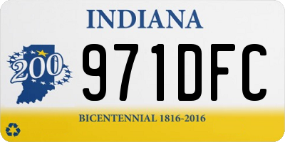 IN license plate 971DFC