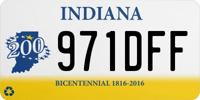 IN license plate 971DFF
