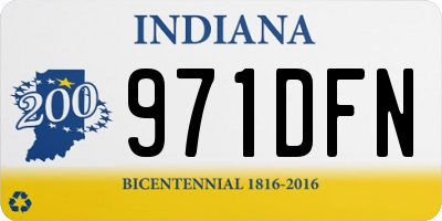 IN license plate 971DFN