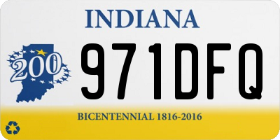 IN license plate 971DFQ