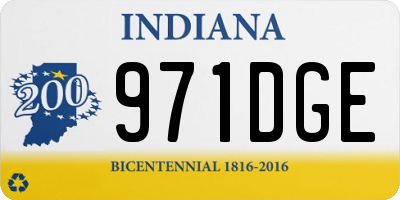 IN license plate 971DGE