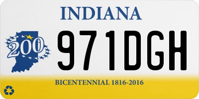 IN license plate 971DGH